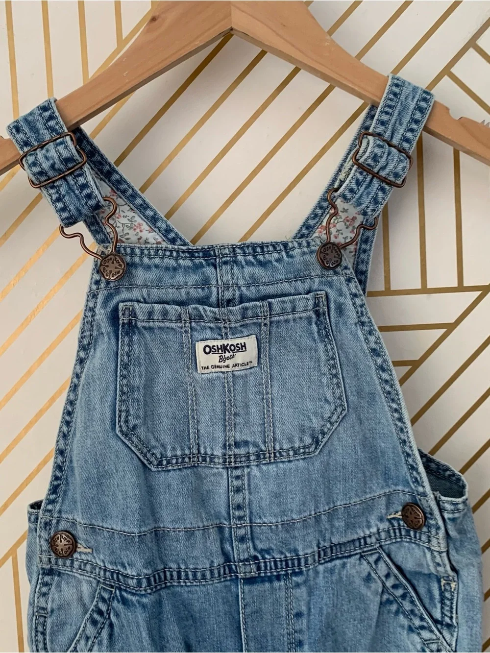 OshKosh B'gosh vintage 100% Cotton  Vestbak Overall Denim Jeans overalls 4T